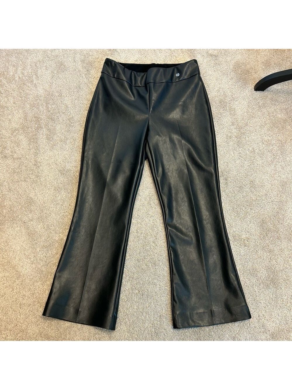 Joseph Ribkoff black faux leather pants Sz 10 NWT pleather vegan